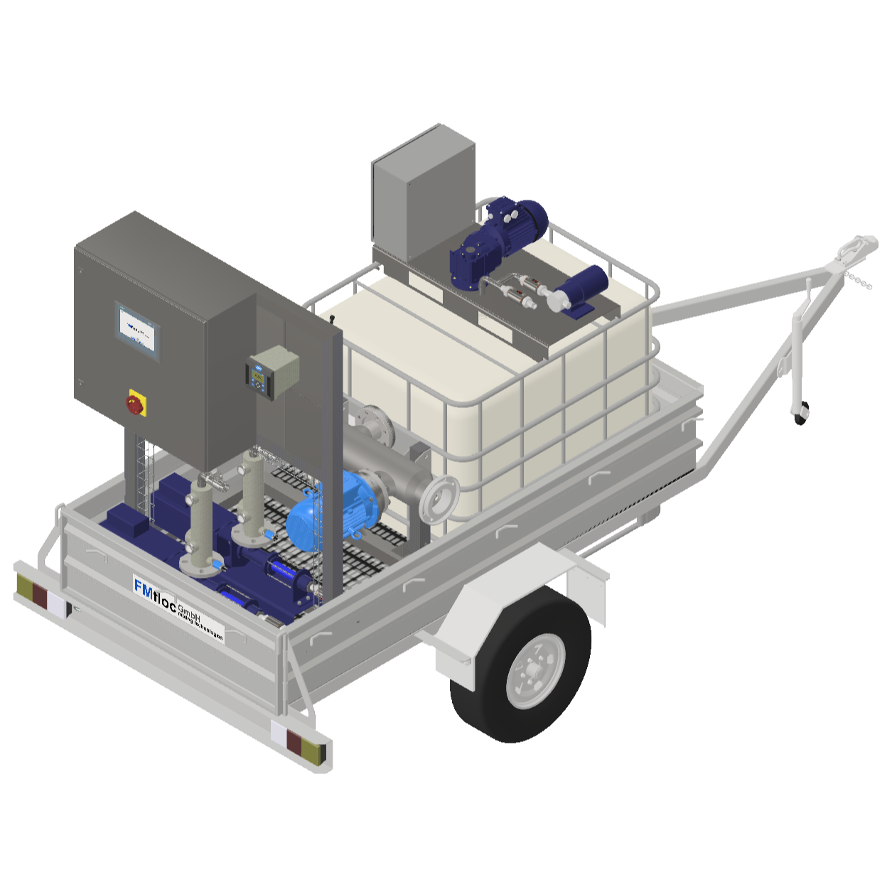 Mobile Entwässerungsanlage auf Anhänger